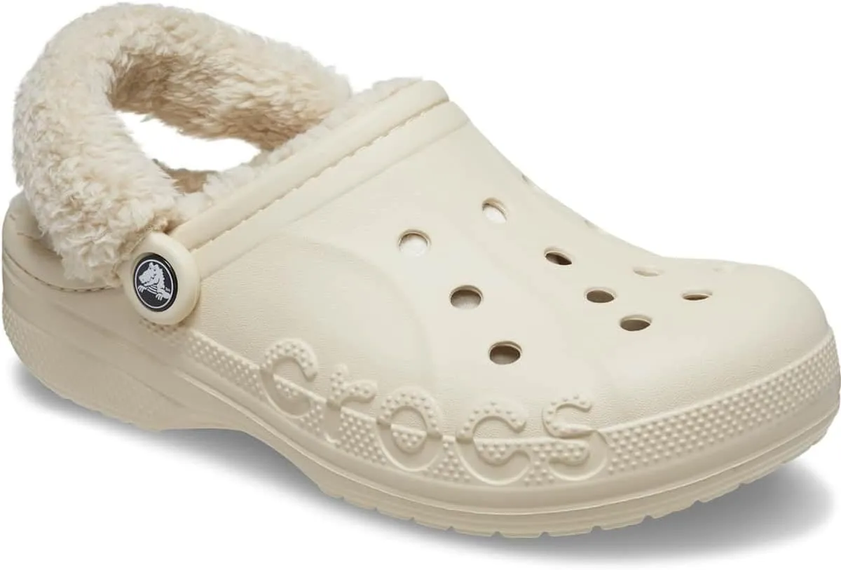 Crocs Unisex-Adult Baya Lined Fuzz Strap Clogs