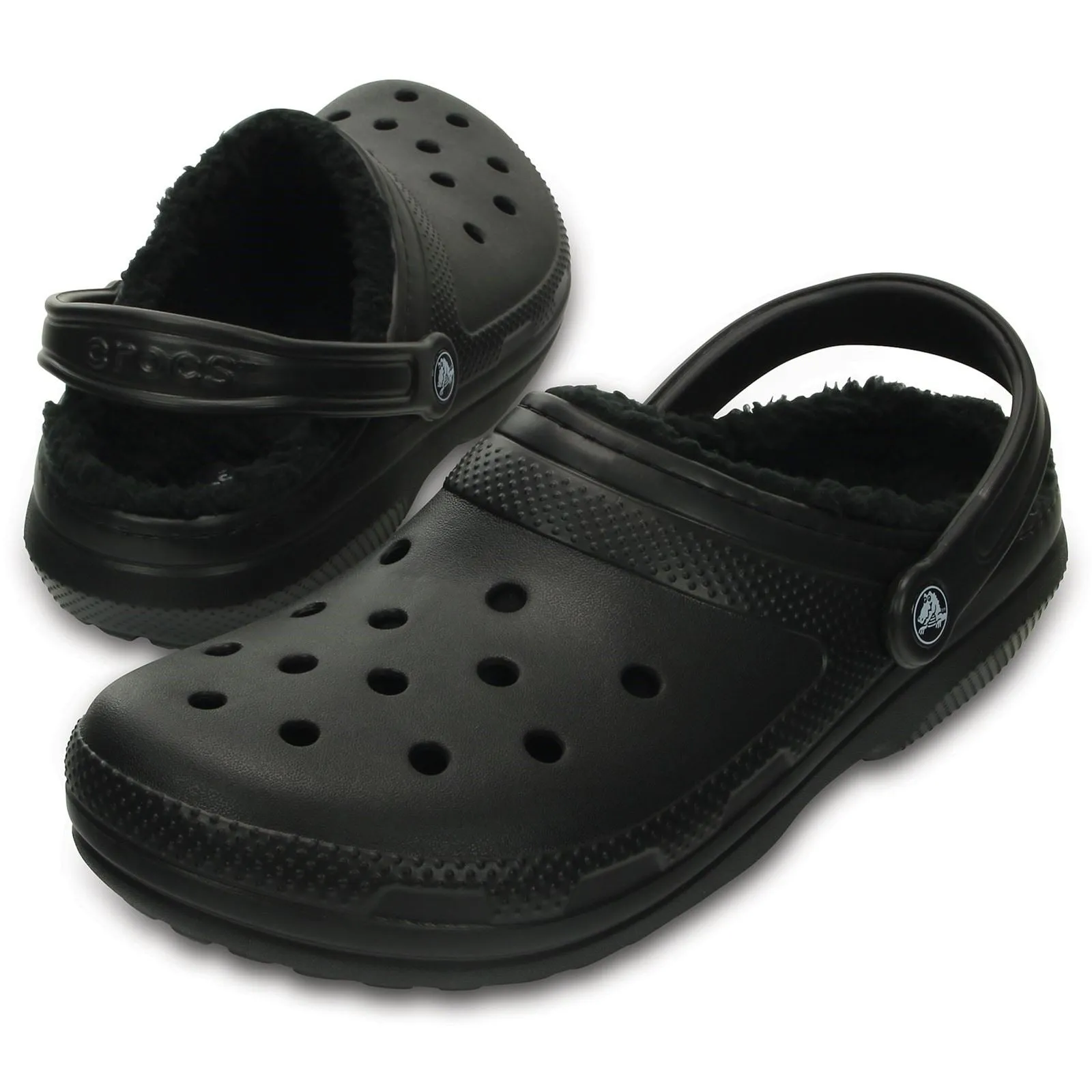 Crocs Unisex Classic Lined Clog in Black