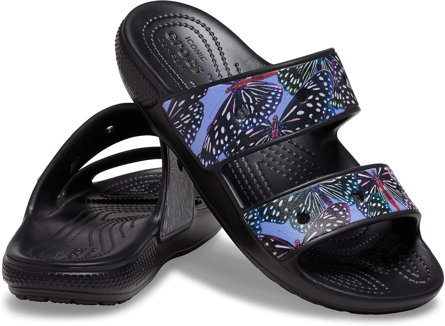 Crocs Unisex Classic Tie Dye Two-Strap Sandals Slide