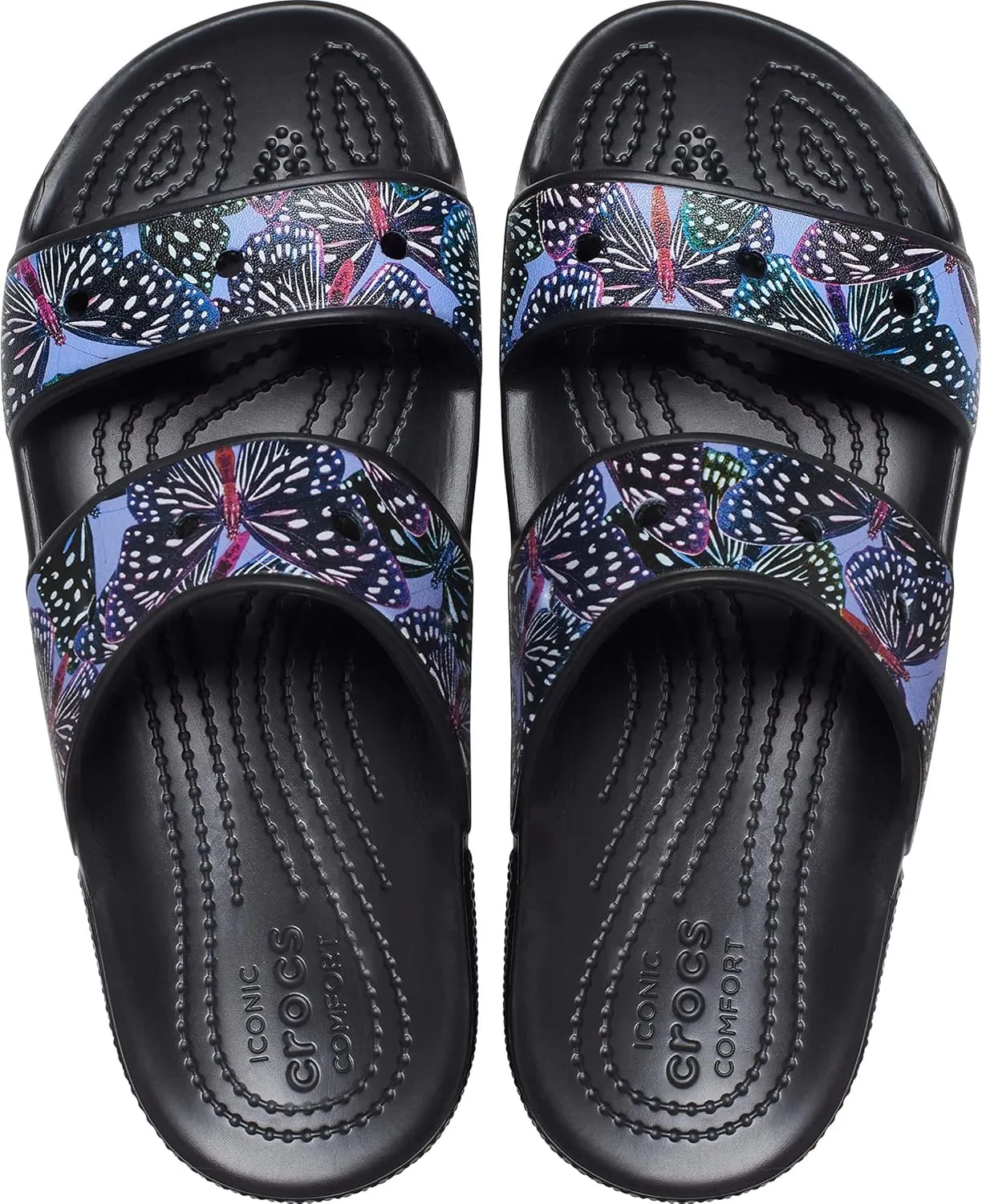 Crocs Unisex Classic Tie Dye Two-Strap Sandals Slide