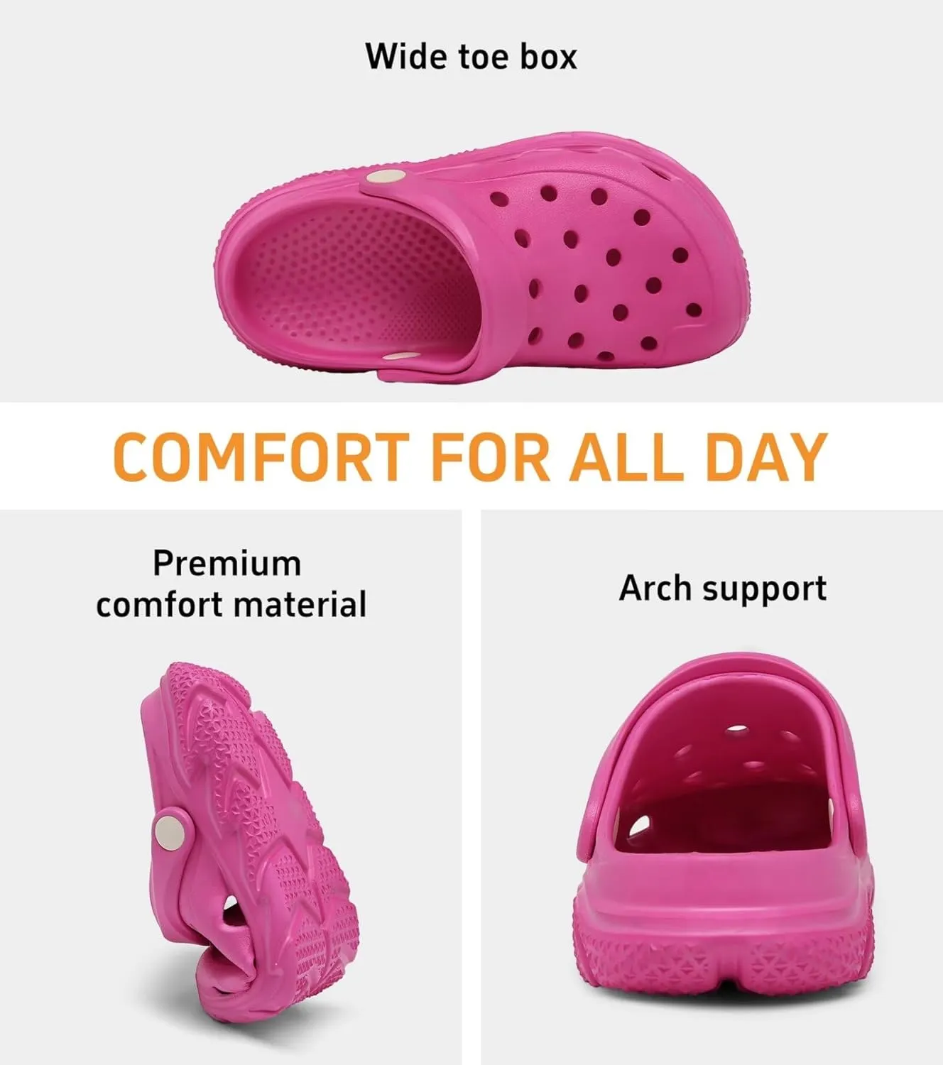 Cubufly Kids Boys Girls Clog Garden Shoes Slip On Slide Sandals Beach Water Shoes for Toddler/Little Kid/Big Kid/Children