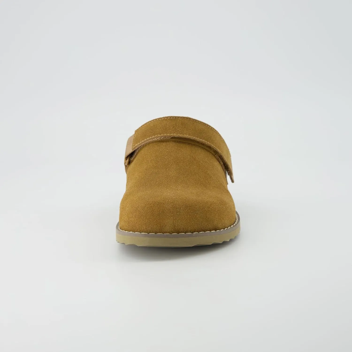 CUSHIONAIRE Women's Boulder Genuine Suede Clog with Swivel Strap – Lightweight EVA Sole, Memory Foam Insole, Wide Widths Available
