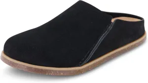 CUSHIONAIRE Women's Clay Genuine Leather footbed clog with  Comfort padding