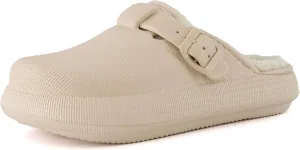 CUSHIONAIRE Women's Fable Recovery Clog with Faux Fur Lining and  Comfort