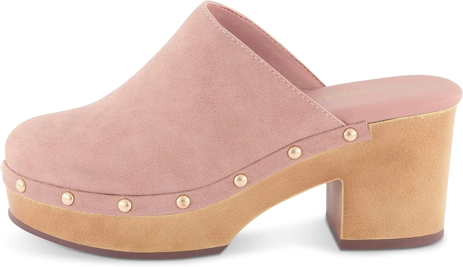 CUSHIONAIRE Women's Gibbons Faux Wood Clog with Memory Foam Padding, Wide Widths Available