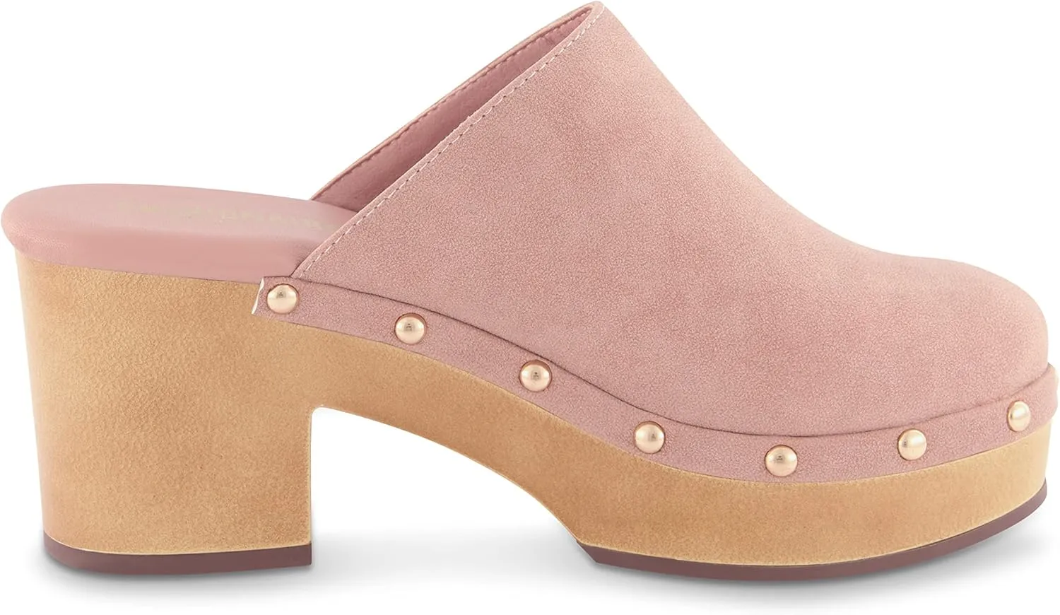 CUSHIONAIRE Women's Gibbons Faux Wood Clog with Memory Foam Padding, Wide Widths Available
