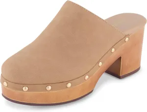 CUSHIONAIRE Women's Gibbons Faux Wood Clog with Memory Foam Padding, Wide Widths Available