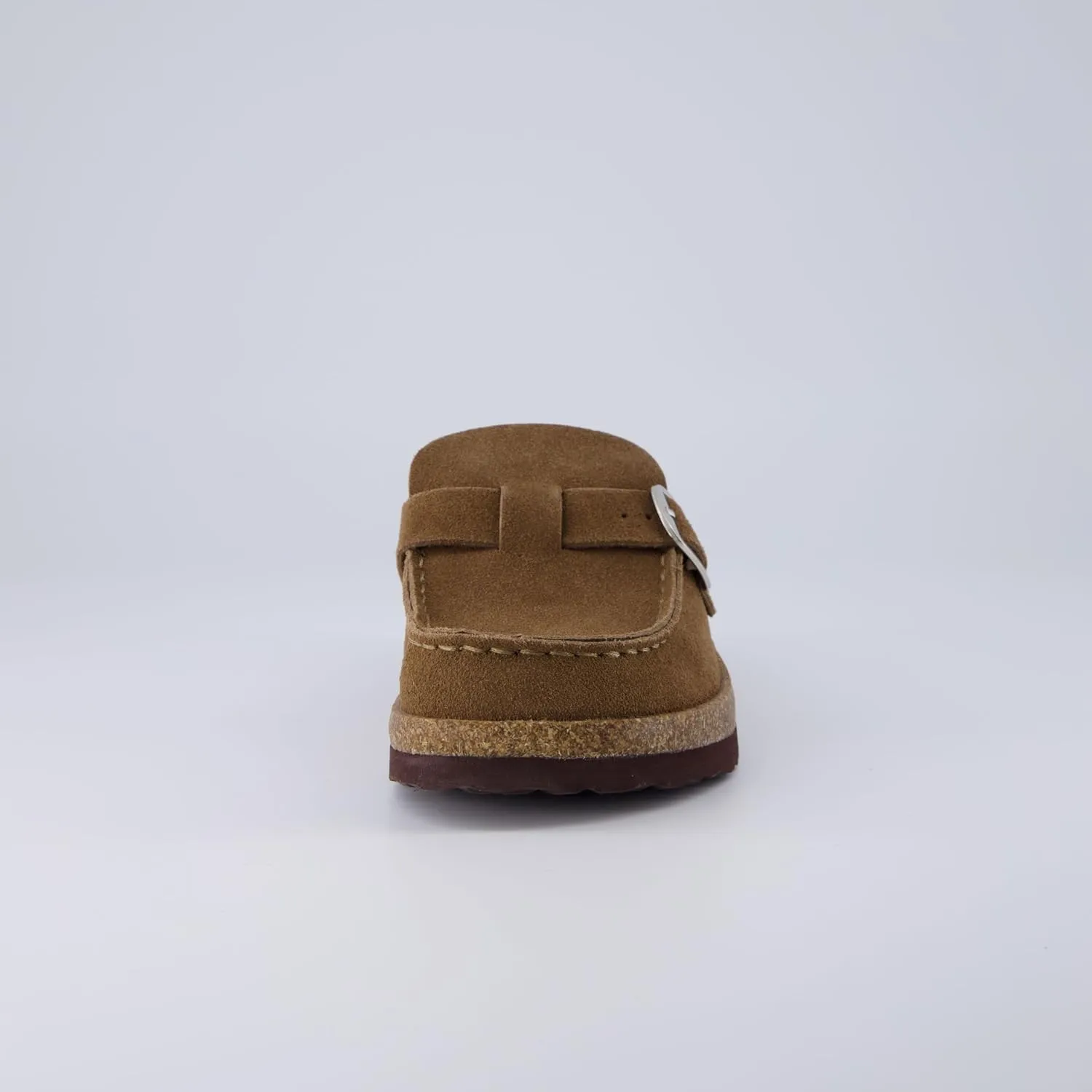 CUSHIONAIRE Women's Hobby Genuine Leather Cork Footbed Clog with  Comfort