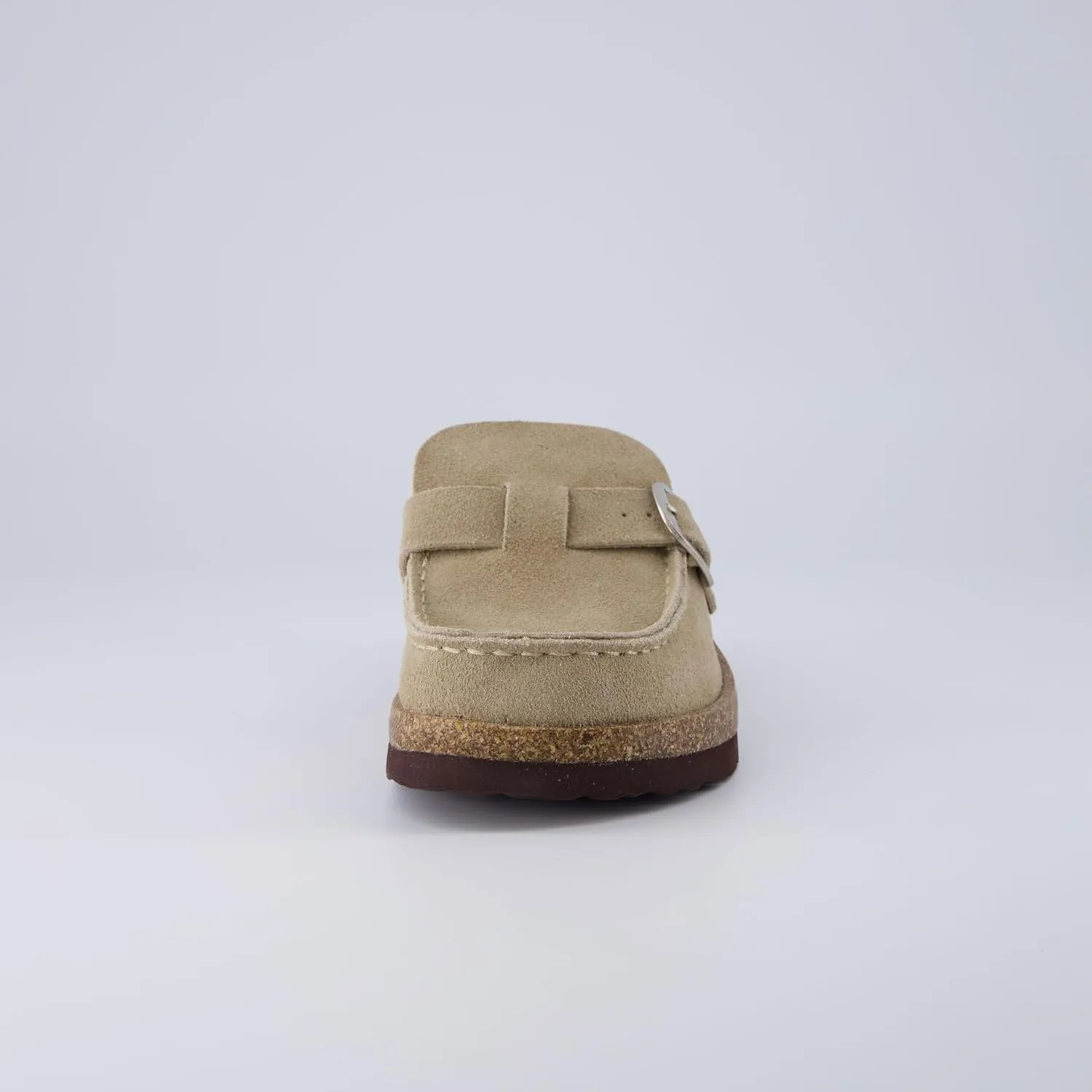 CUSHIONAIRE Women's Hobby Genuine Leather Cork Footbed Clog with  Comfort