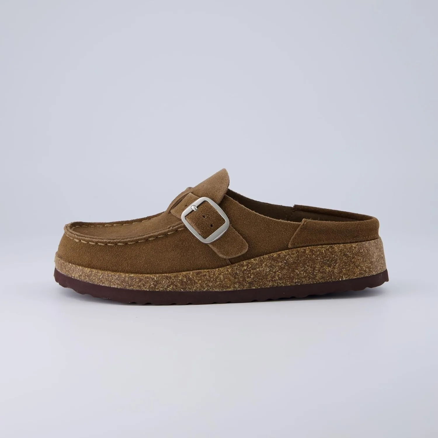 CUSHIONAIRE Women's Hobby Genuine Leather Cork Footbed Clog with  Comfort