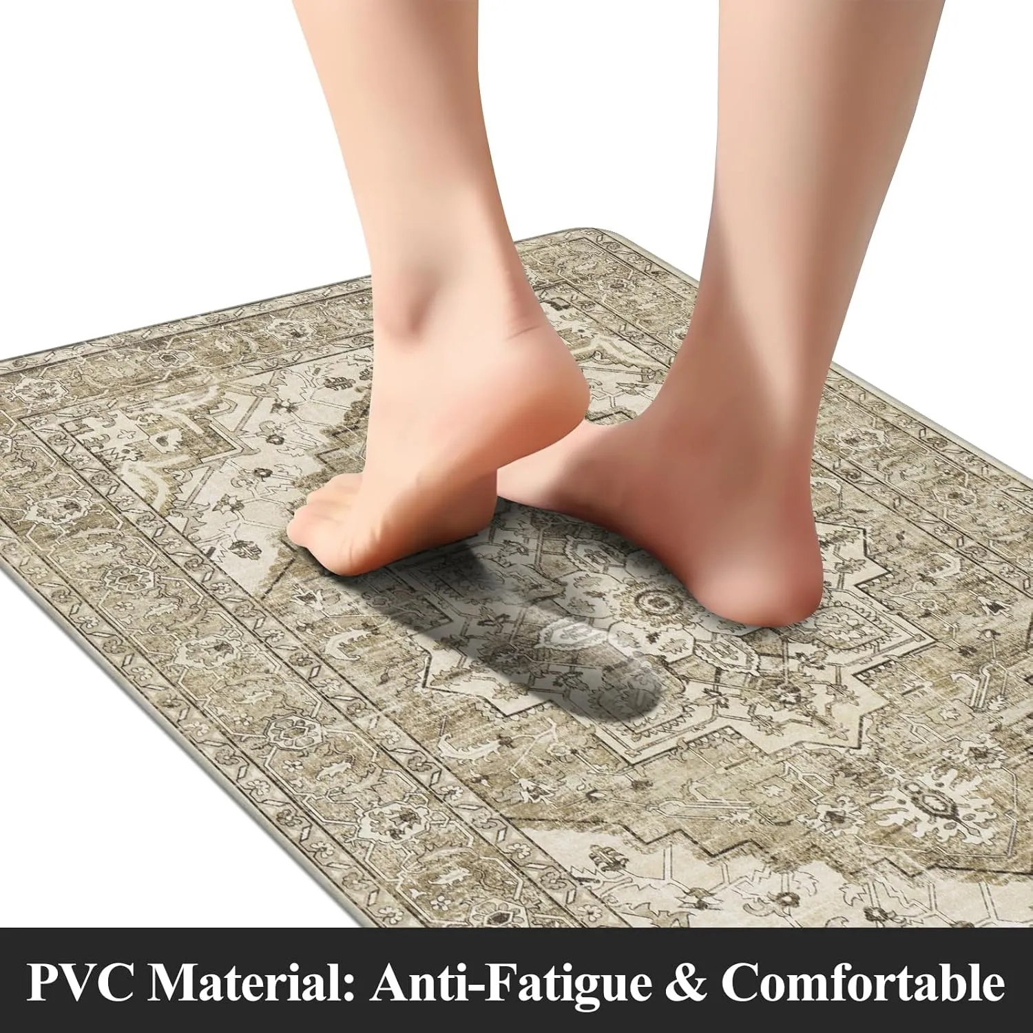 Cushioned Kitchen Rug Sets 3 Piece Anti Fatigue Kitchen Mats for Floor Non Slip Waterproof Kitchen Rugs and Mats Comfort Standing Mat Runner for Home Office,Sink,Laundry