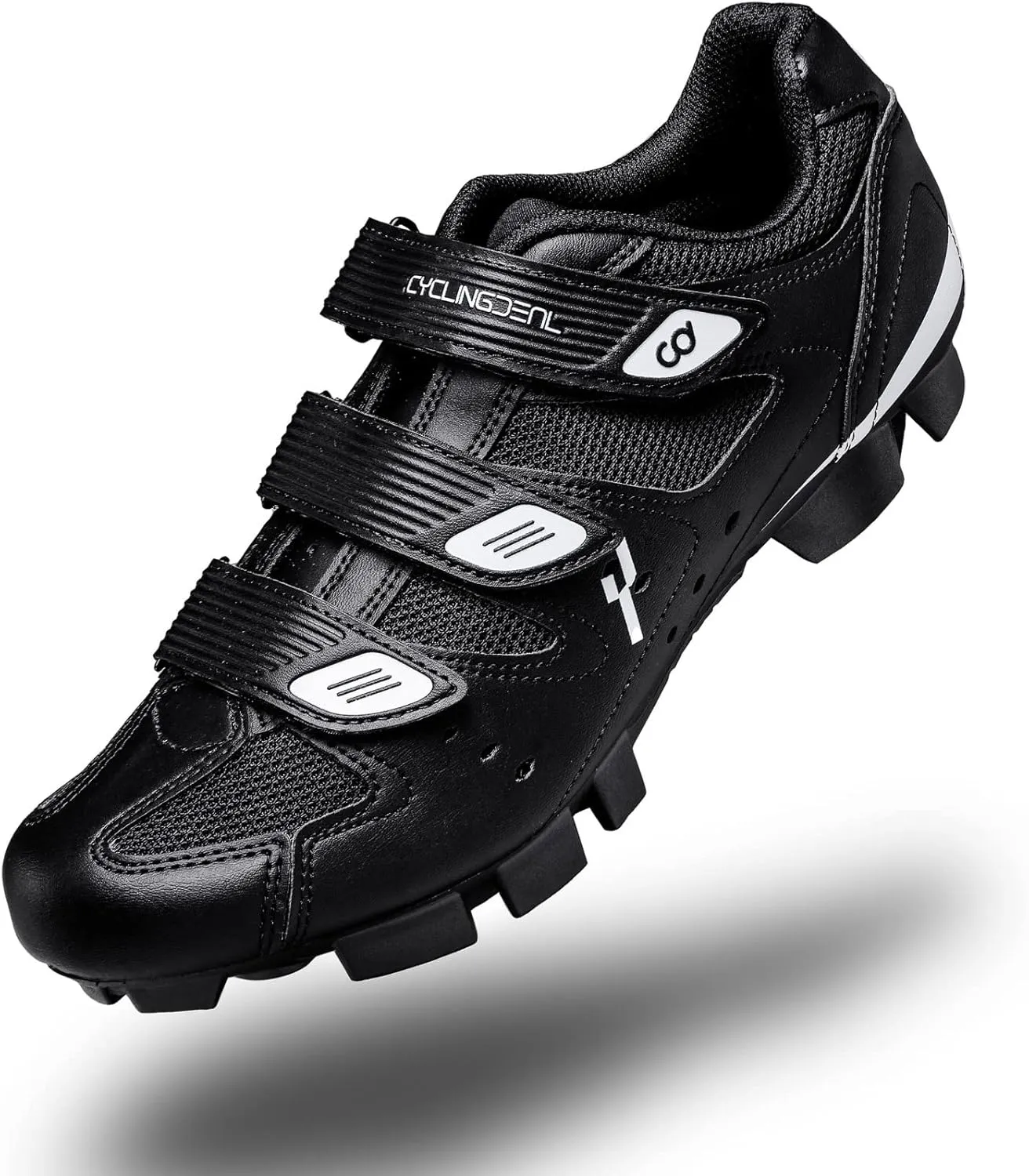 CyclingDeal Mountain Bicycle Bike Men's MTB Cycling Shoes in Black - Compatible with Shimano SPD & CrankBrothers Cleats
