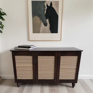 Cyra 3 Door Shoe Rack in Wenge Colour