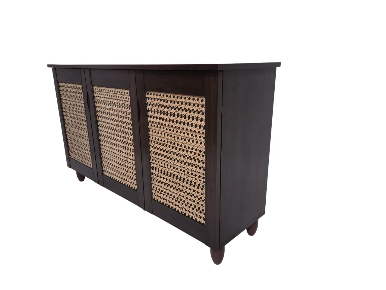 Cyra 3 Door Shoe Rack in Wenge Colour