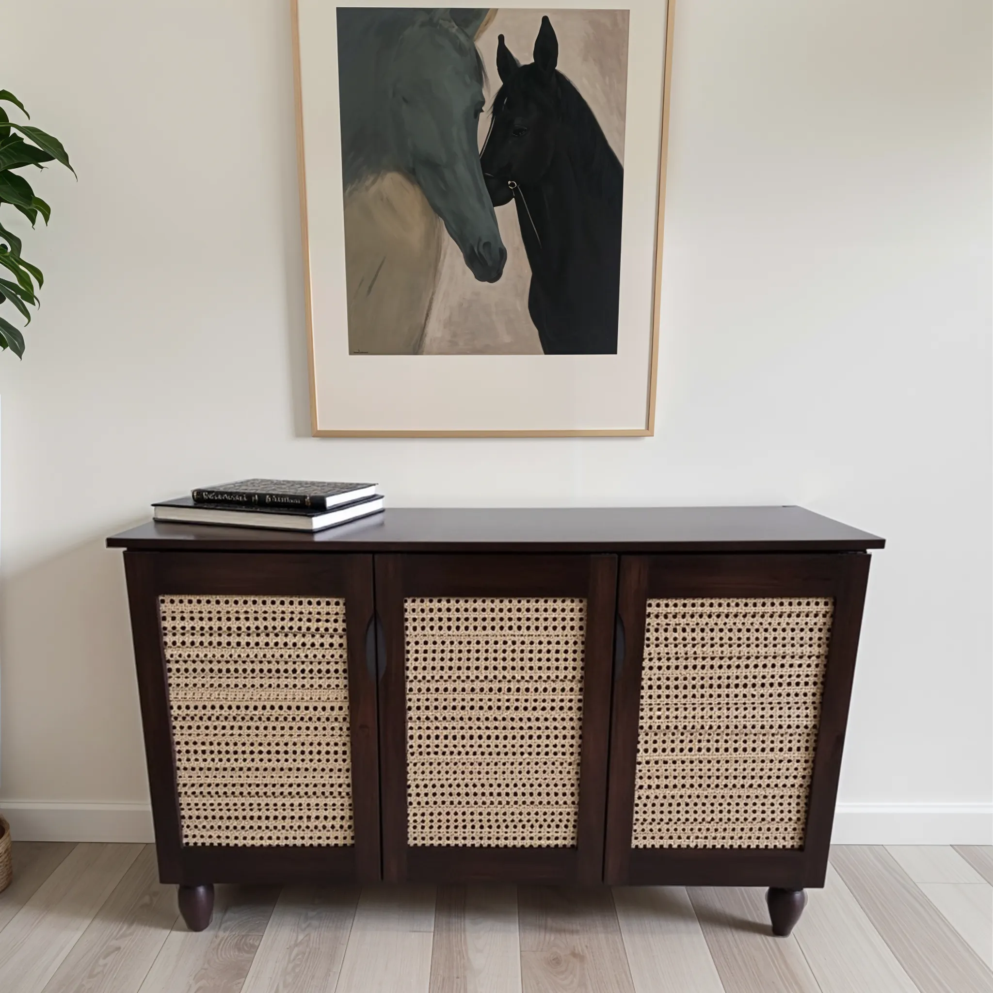 Cyra 3 Door Shoe Rack in Wenge Colour