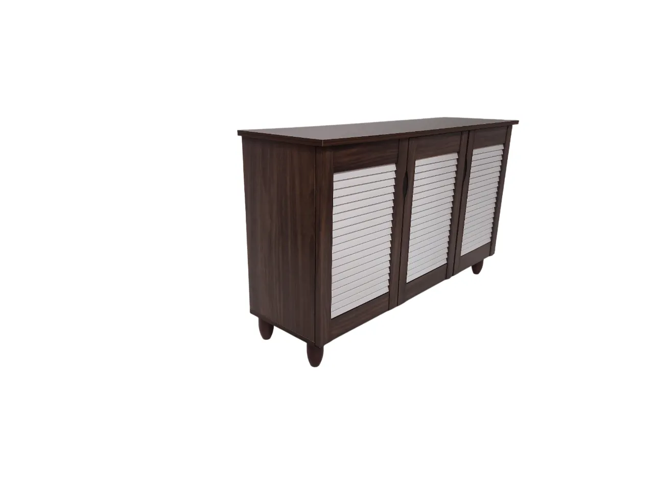 Cyra 3 Door Shoe Rack in White Colour