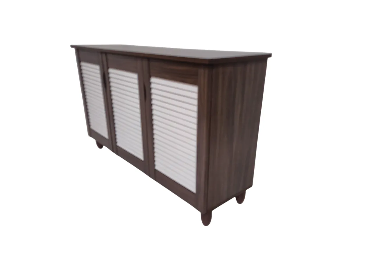 Cyra 3 Door Shoe Rack in White Colour