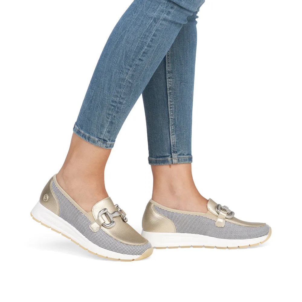 D2G02-90 - Loafer with Buckle Detail - Gold - Remonte