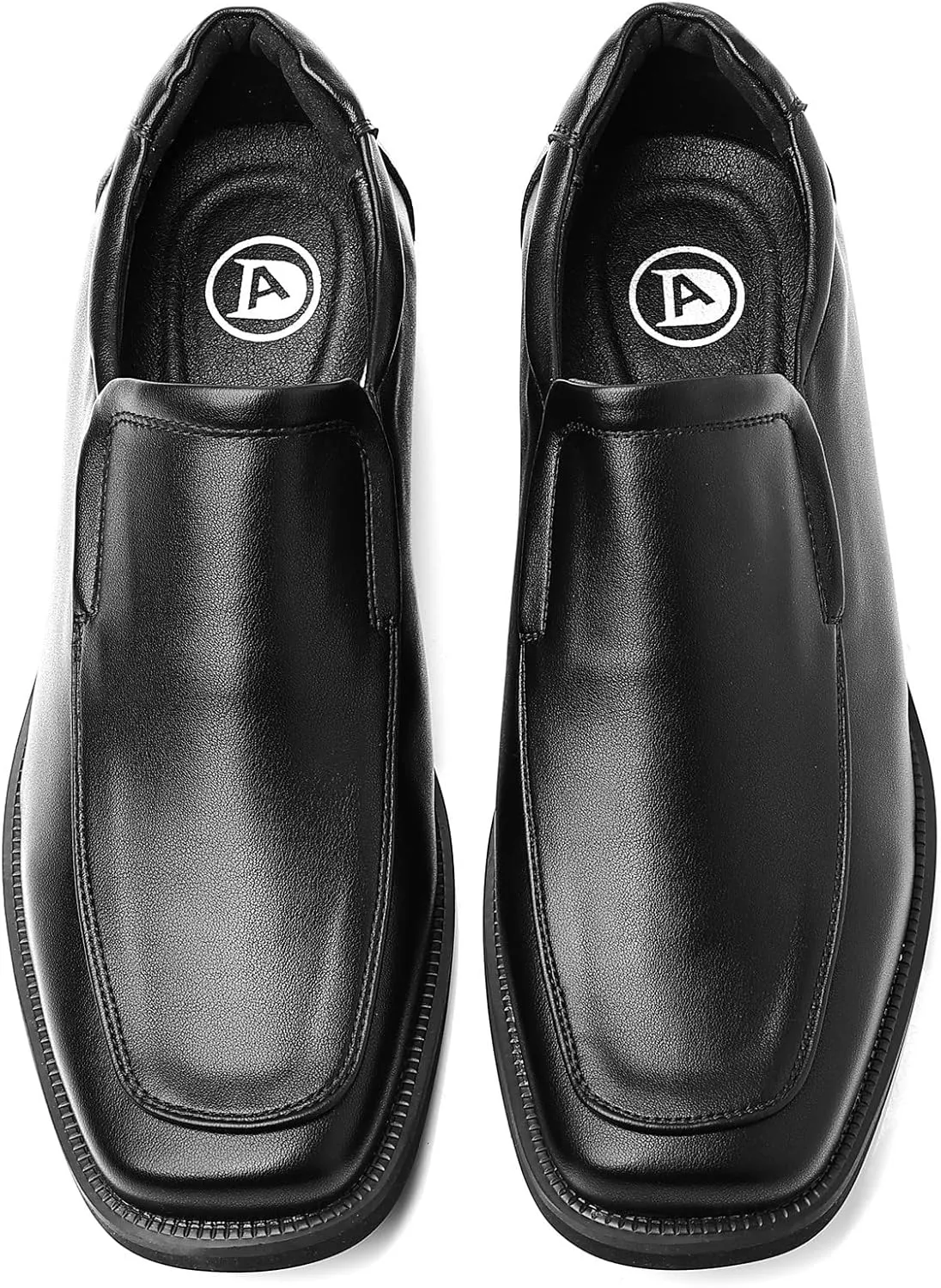 DADAWEN Men's Classic Leather Lined Formal Oxfords Slip on Casual Dress Shoes
