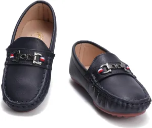 DADAWEN Toddler Little Kid Boys Girls Soft Leather Loafer Casual Moccasin Flats Dress Shoes Penny Slip On Boat Shoes School Wedding Church Loafers