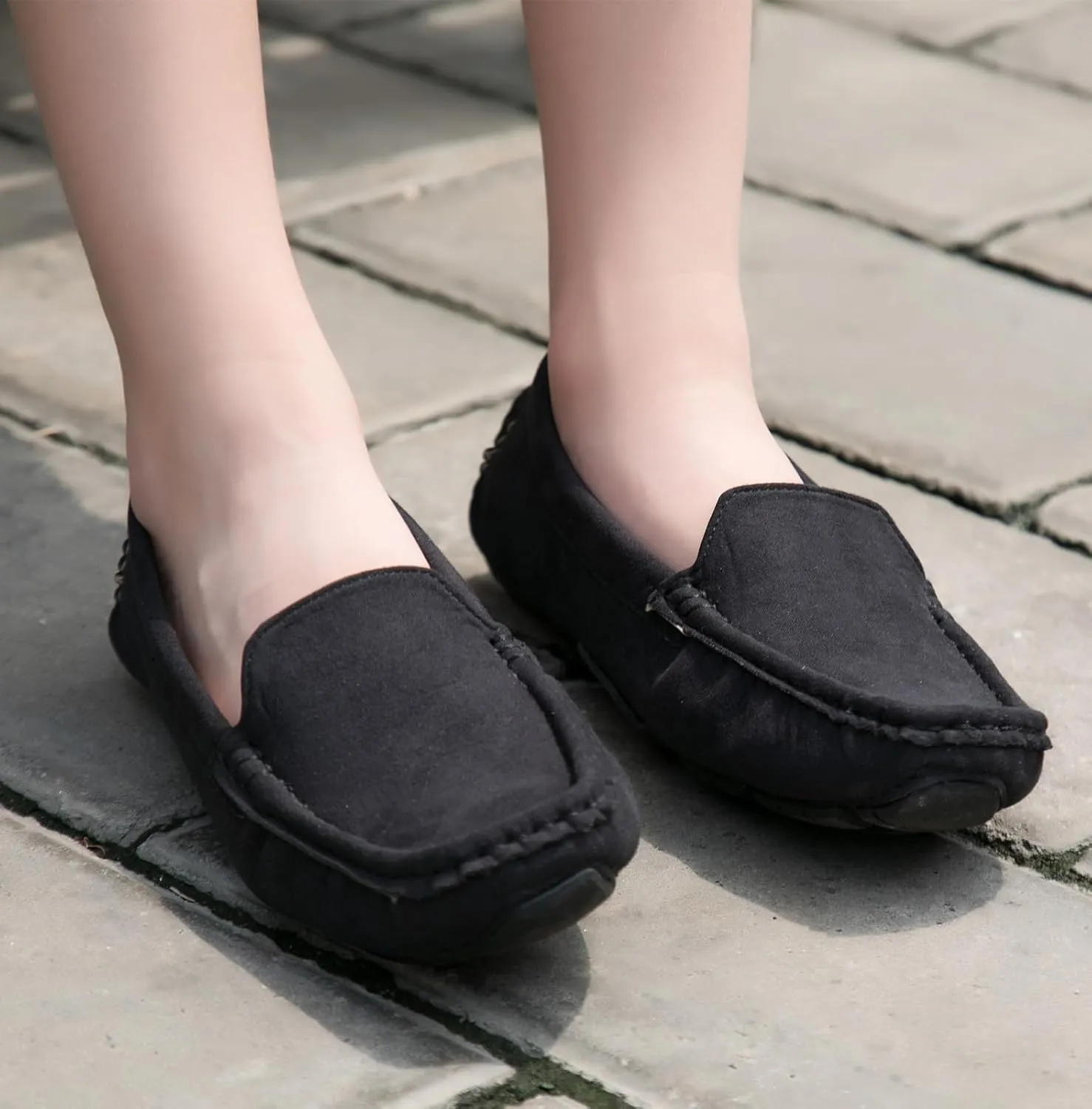 DADAWEN Toddler Little Kid Boys Girls Soft Suede Leather Slip On Penny Loafer Dress Shoes Moccasin Flat Boat Shoes Wedding Church Oxford
