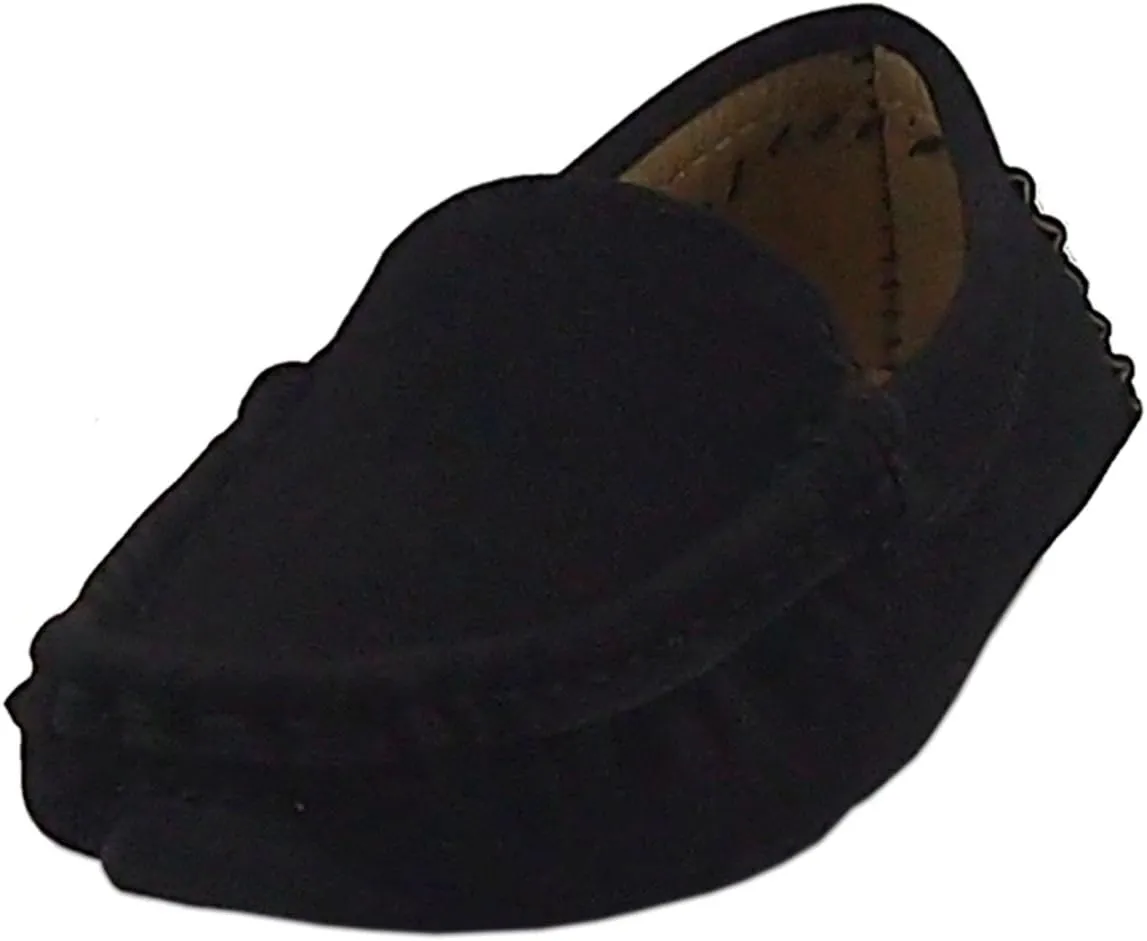 DADAWEN Toddler Little Kid Boys Girls Soft Suede Leather Slip On Penny Loafer Dress Shoes Moccasin Flat Boat Shoes Wedding Church Oxford