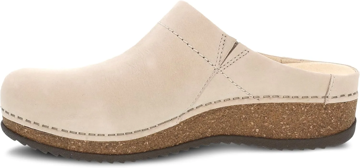 Dansko Mariella Slip-on Mule Clog - Dual-Density Cork/EVA Midsole and Lightweight Rubber Outsole Provide Durable and Comfortable Ride on Patented Stapled Construction