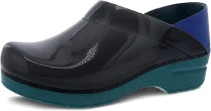 Dansko Professional Translucent Black 6.5-7 M US Slip-On Clogs for Women - Rocker Sole and Arch Support for Comfort - Jelly-Soft, Candy-Colored Shell