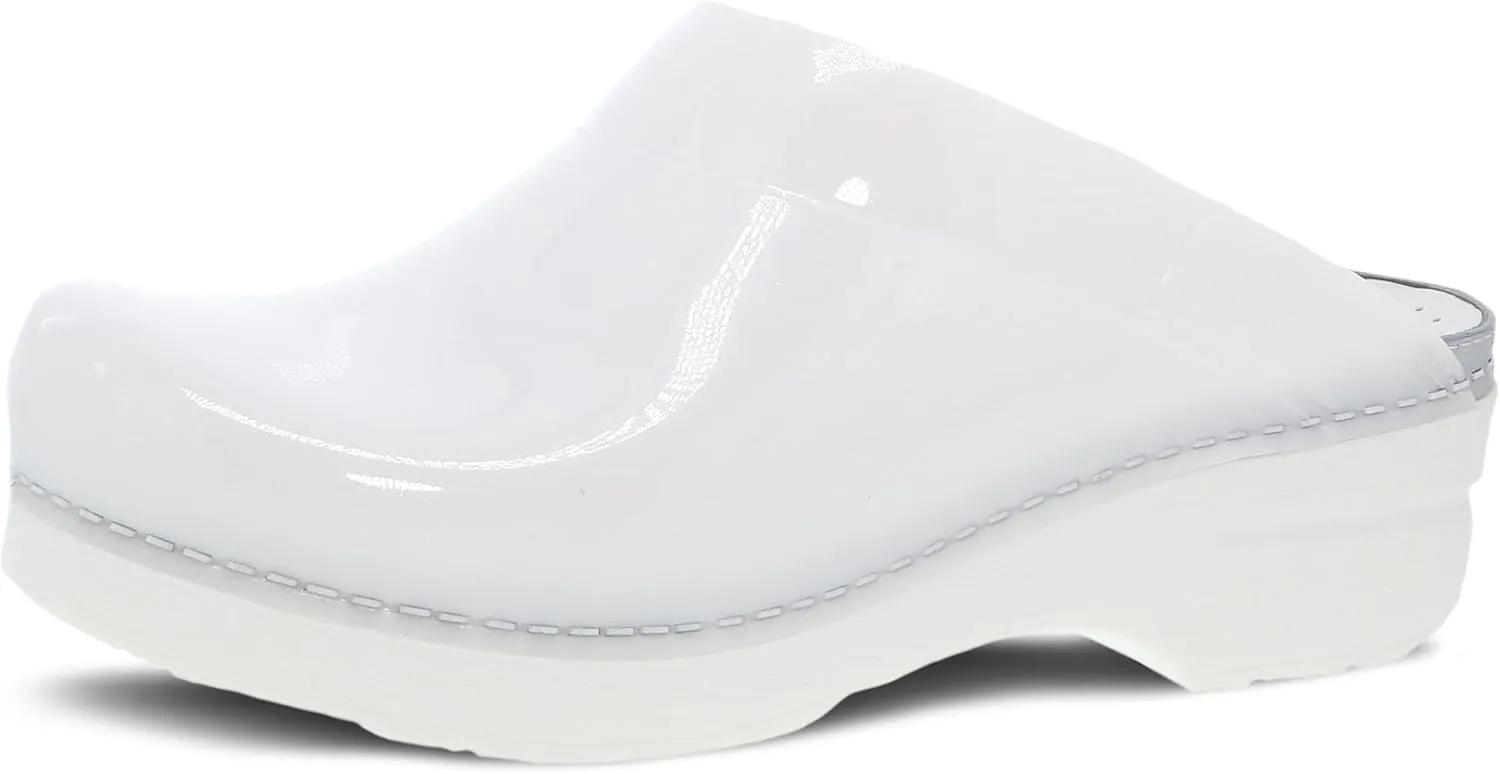 Dansko Sonja Translucent Slip-on Mule Clog for Women - Anti-Fatigue Rocker Bottom Promotes Forward Foot Motion - Jelly-Soft, Candy-Colored Shell