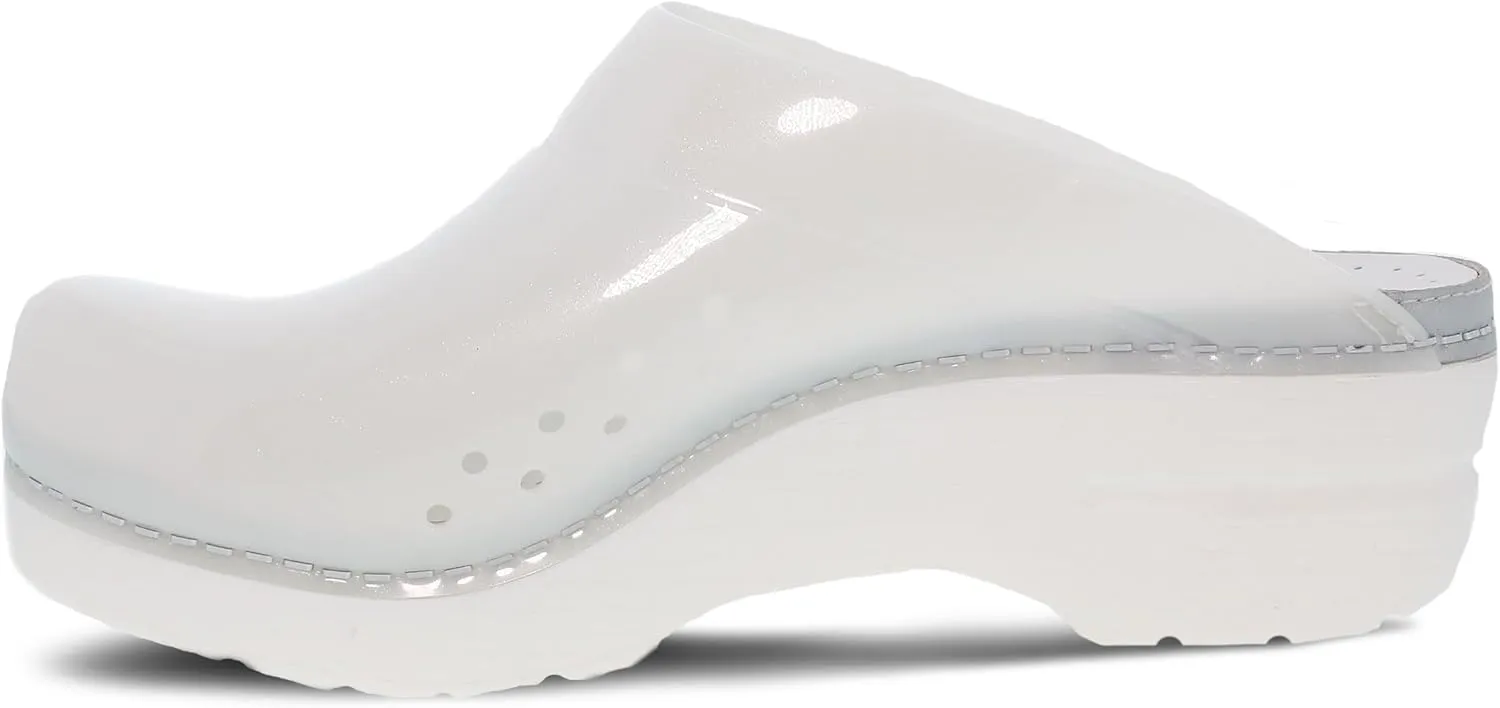 Dansko Sonja Translucent Slip-on Mule Clog for Women - Anti-Fatigue Rocker Bottom Promotes Forward Foot Motion - Jelly-Soft, Candy-Colored Shell