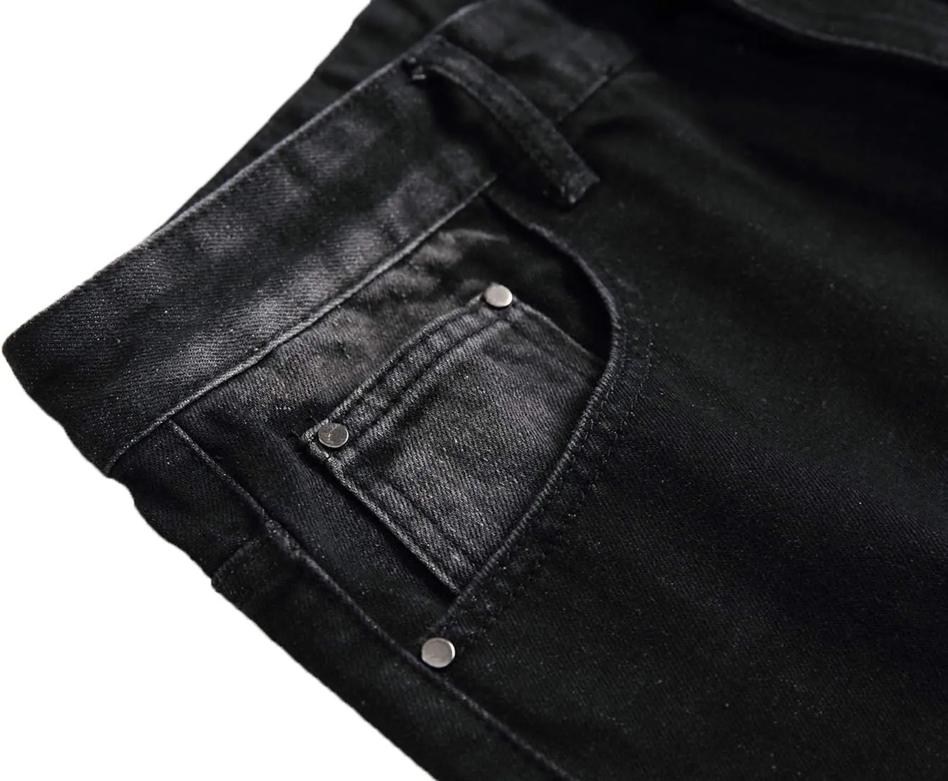 DANT BULUN Men's Ripped Distressed Destroyed Slim Fit Straight Leg Denim Jeans