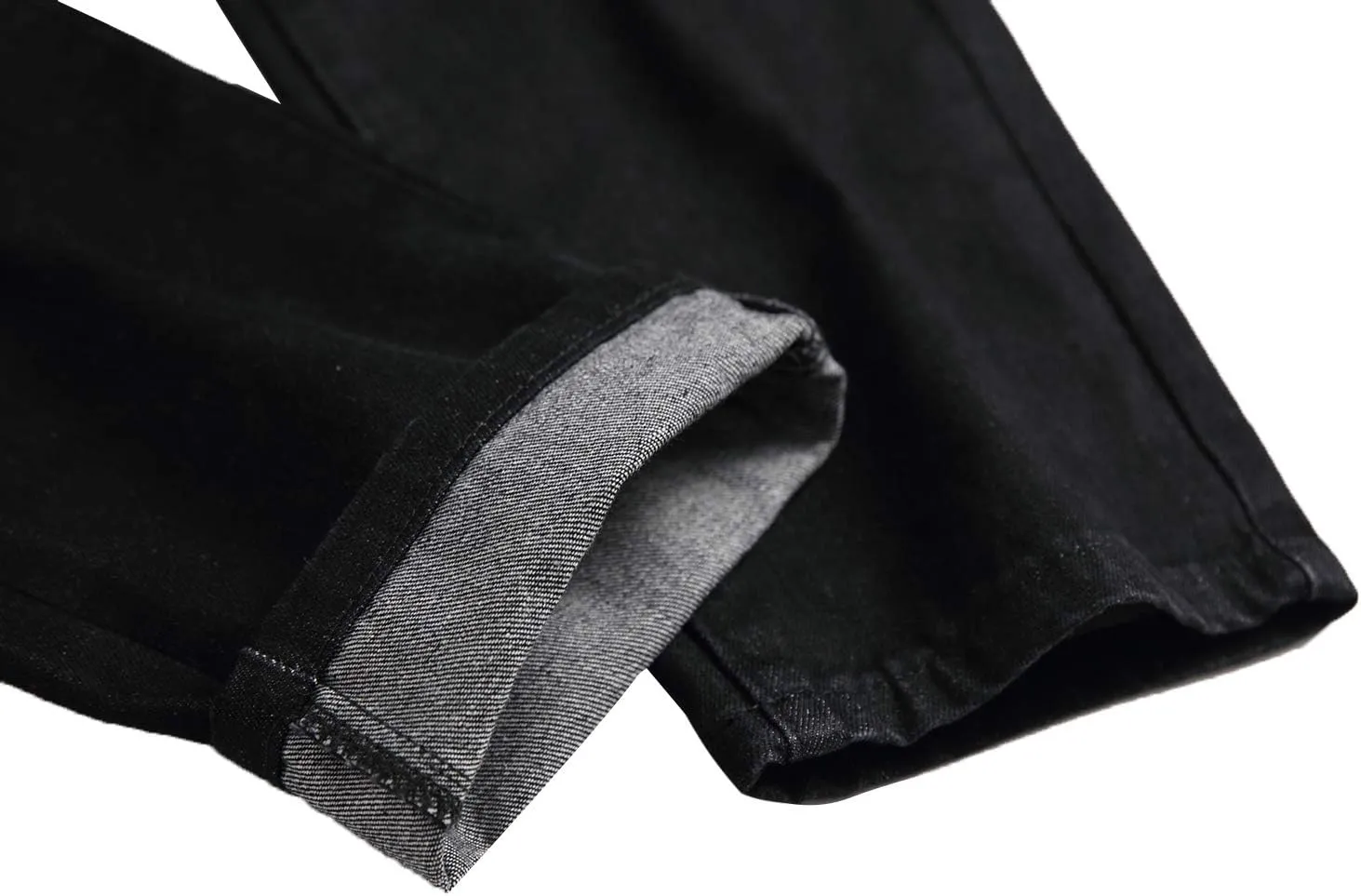 DANT BULUN Men's Ripped Distressed Destroyed Slim Fit Straight Leg Denim Jeans