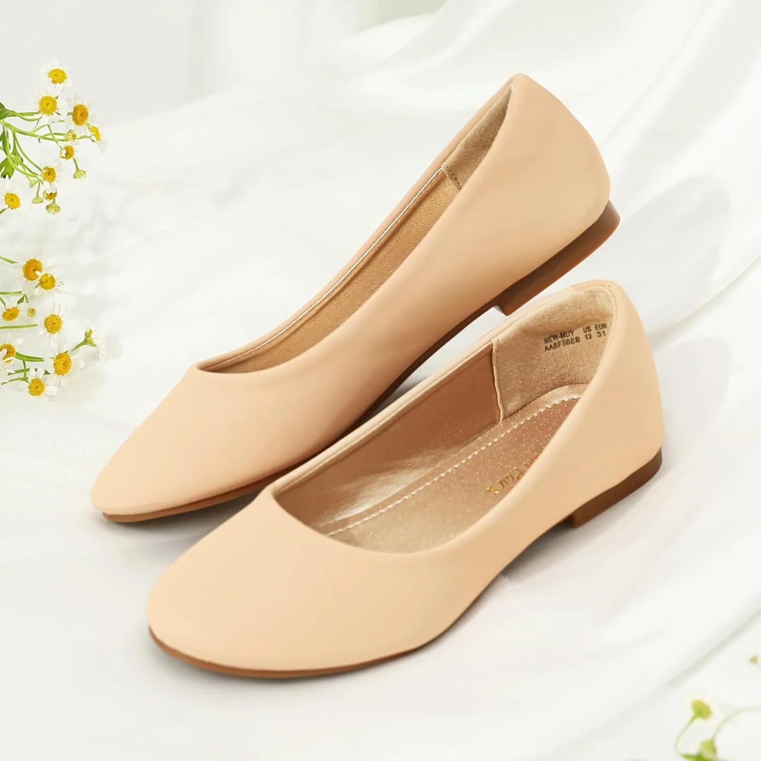 DREAM PAIRS Girls Dress Shoes Slip on Ballerina Flats for Wedding/Party
