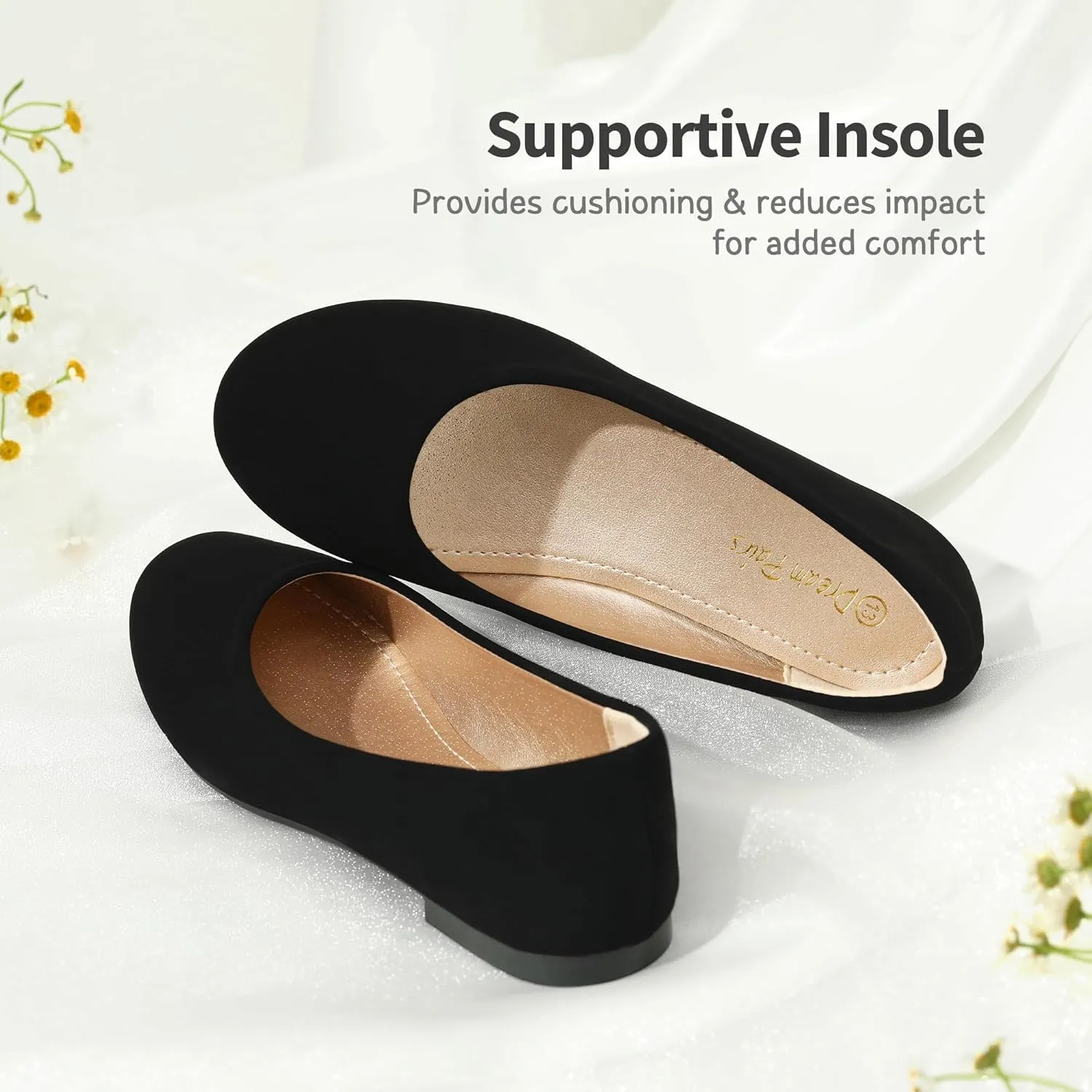 DREAM PAIRS Girls Dress Shoes Slip on Ballerina Flats for Wedding/Party