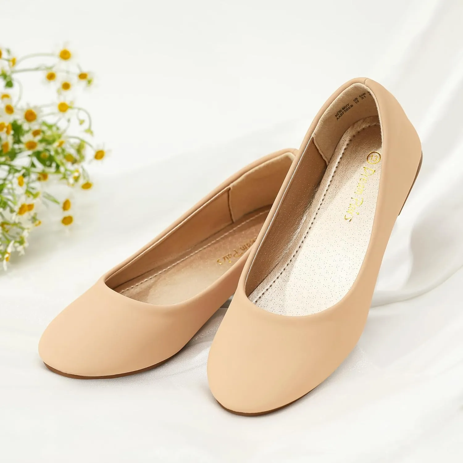 DREAM PAIRS Girls Dress Shoes Slip on Ballerina Flats for Wedding/Party