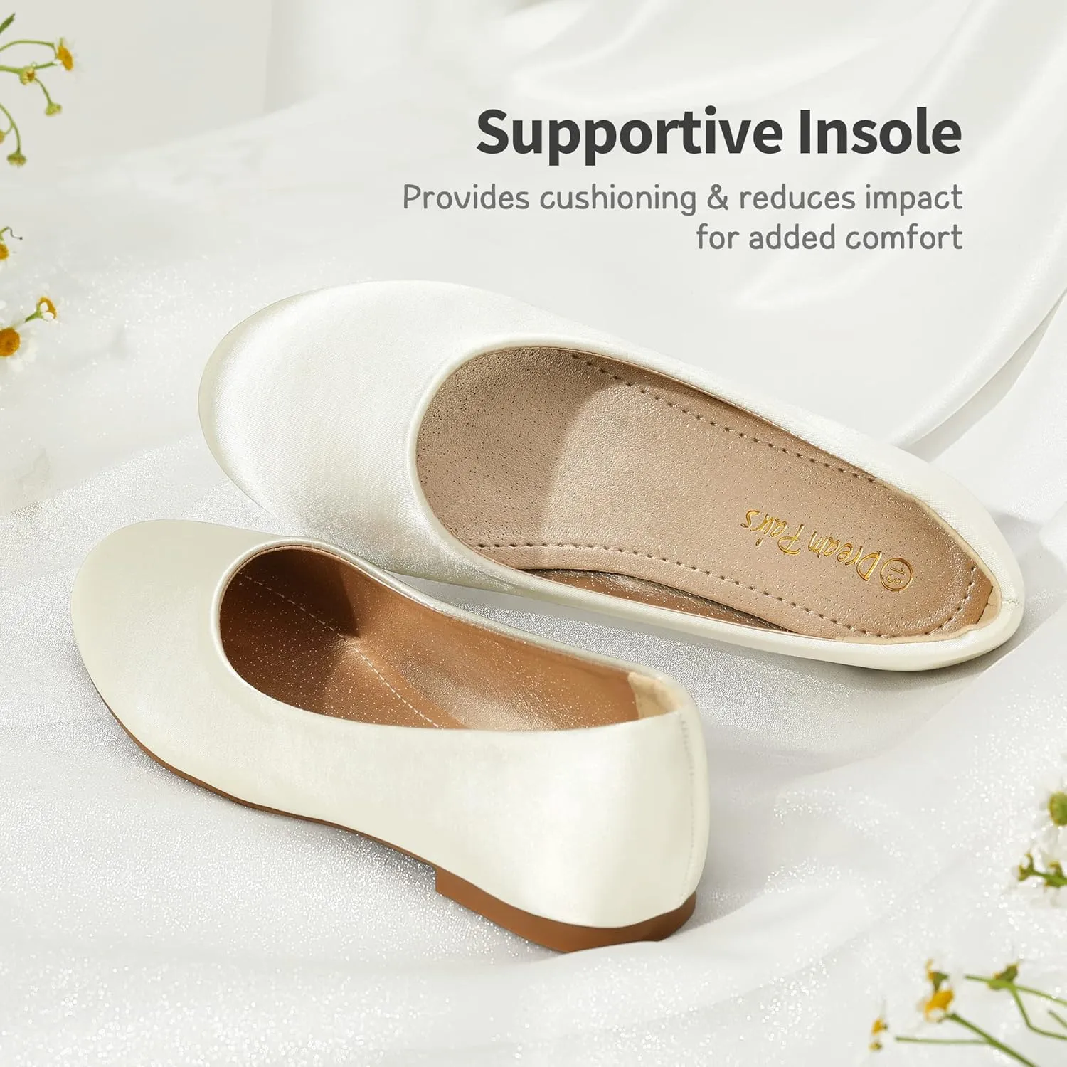 DREAM PAIRS Girls Dress Shoes Slip on Ballerina Flats for Wedding/Party