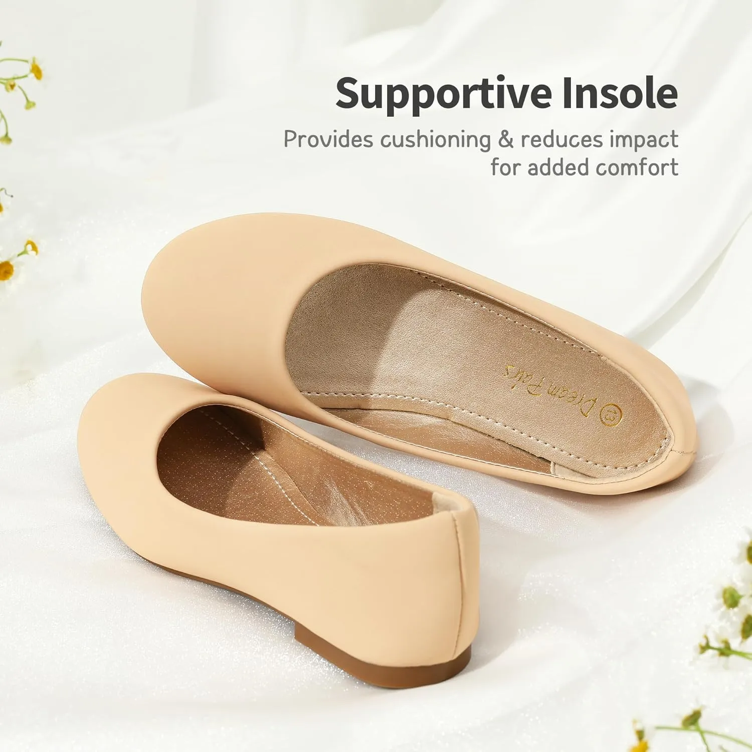 DREAM PAIRS Girls Dress Shoes Slip on Ballerina Flats for Wedding/Party