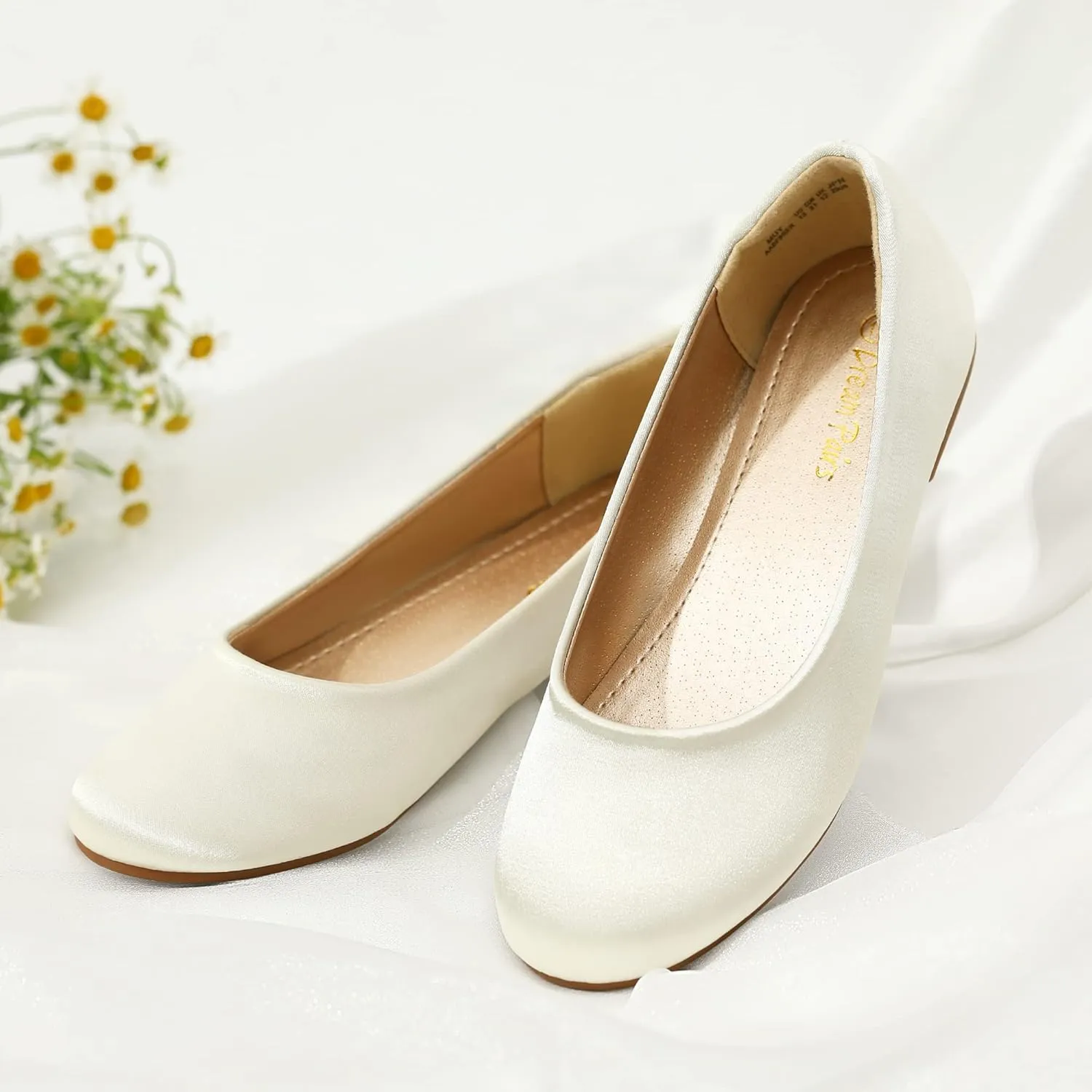 DREAM PAIRS Girls Dress Shoes Slip on Ballerina Flats for Wedding/Party