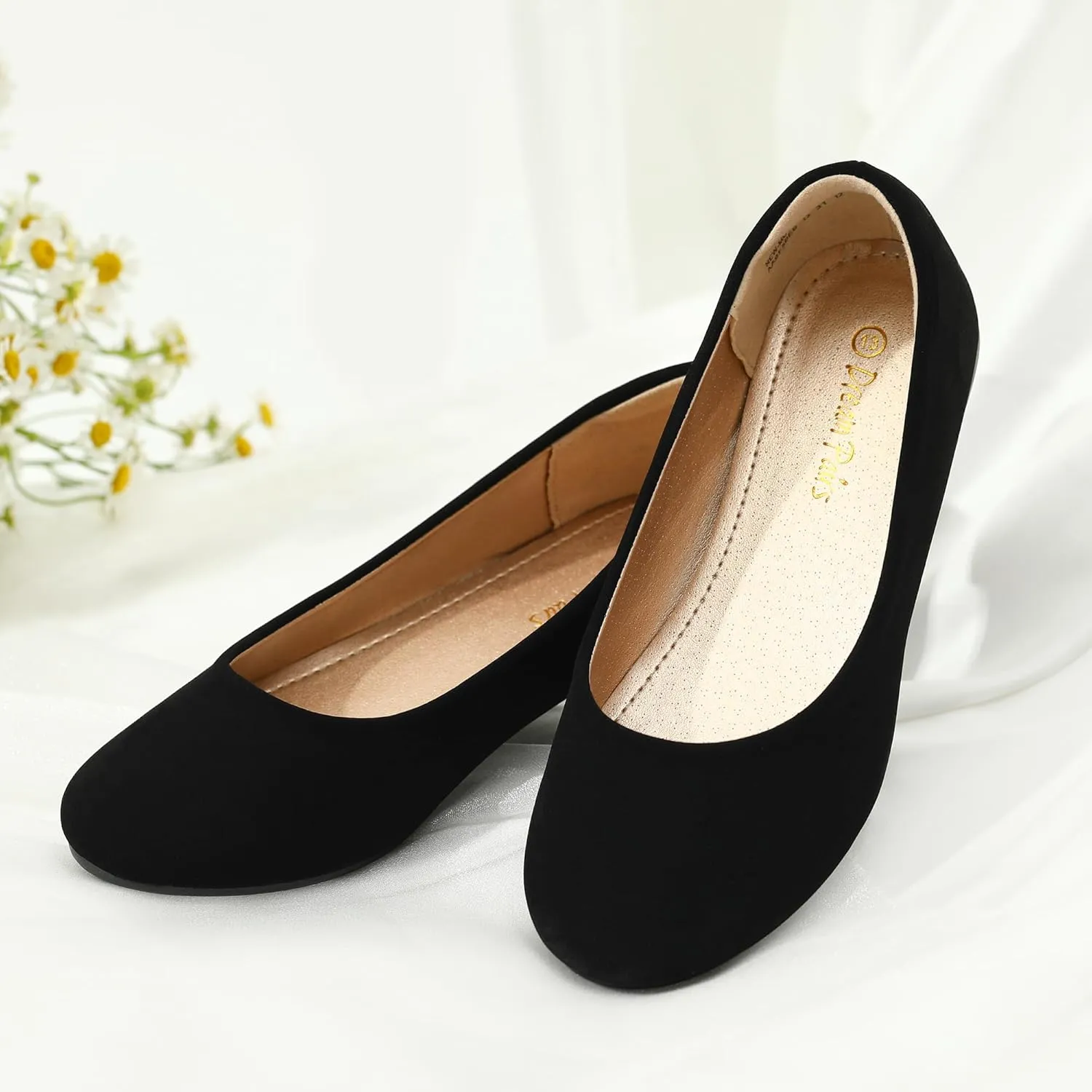 DREAM PAIRS Girls Dress Shoes Slip on Ballerina Flats for Wedding/Party
