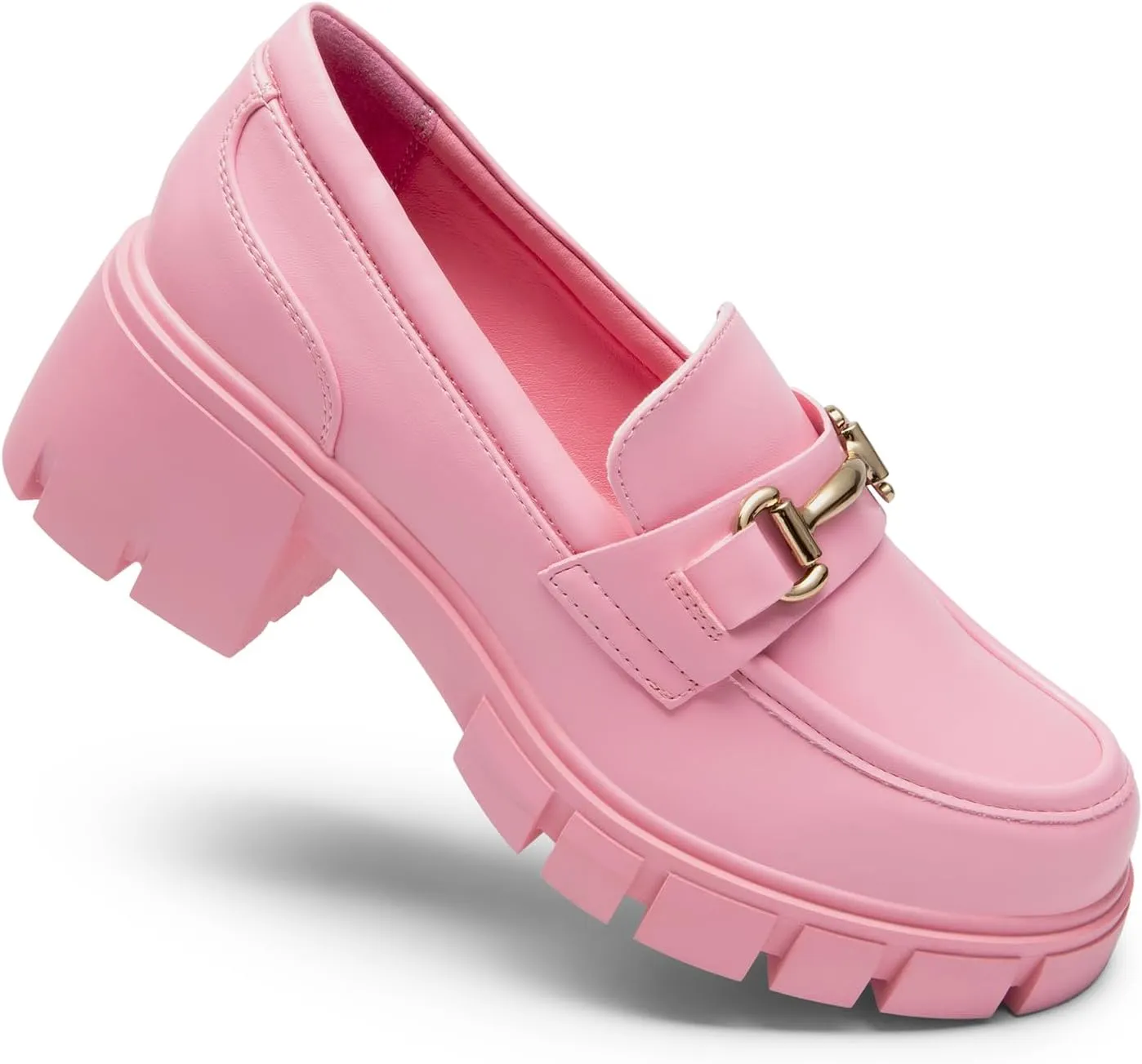 DREAM PAIRS Loafers for Women Platform Chunky Loafers Slip On Casual Shoes