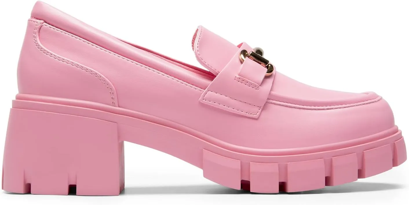 DREAM PAIRS Loafers for Women Platform Chunky Loafers Slip On Casual Shoes