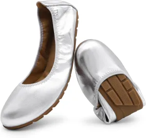 DREAM PAIRS Women’s Ballet Flats Foldable Round Toe Dressy Comfortable Slip On Dress Shoes
