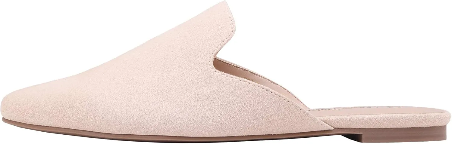 DREAM PAIRS Women's Flat Mules Pointed Toe Backless Loafer Shoes
