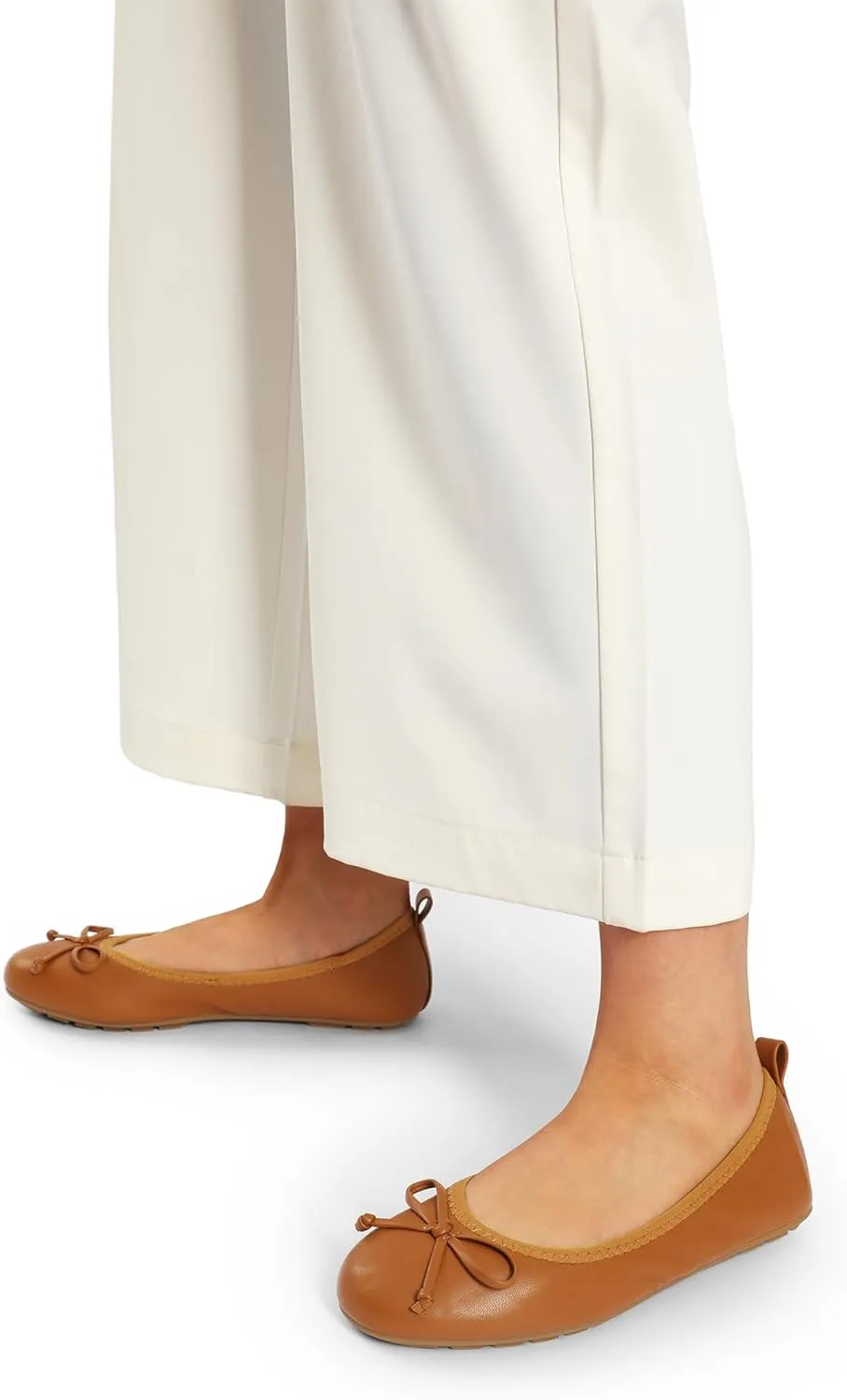 DREAM PAIRS Women's Flats, Foldable Ballet Flats for Women, Bowknot Round Toe Comfort Light Weight Slip-On Dress Shoes