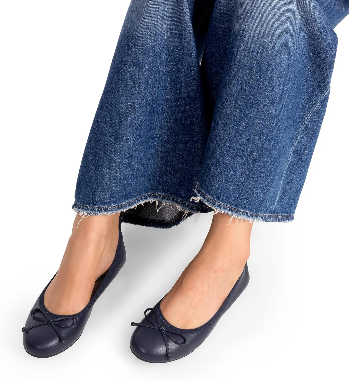 DREAM PAIRS Women's Flats, Foldable Ballet Flats for Women, Bowknot Round Toe Comfort Light Weight Slip-On Dress Shoes