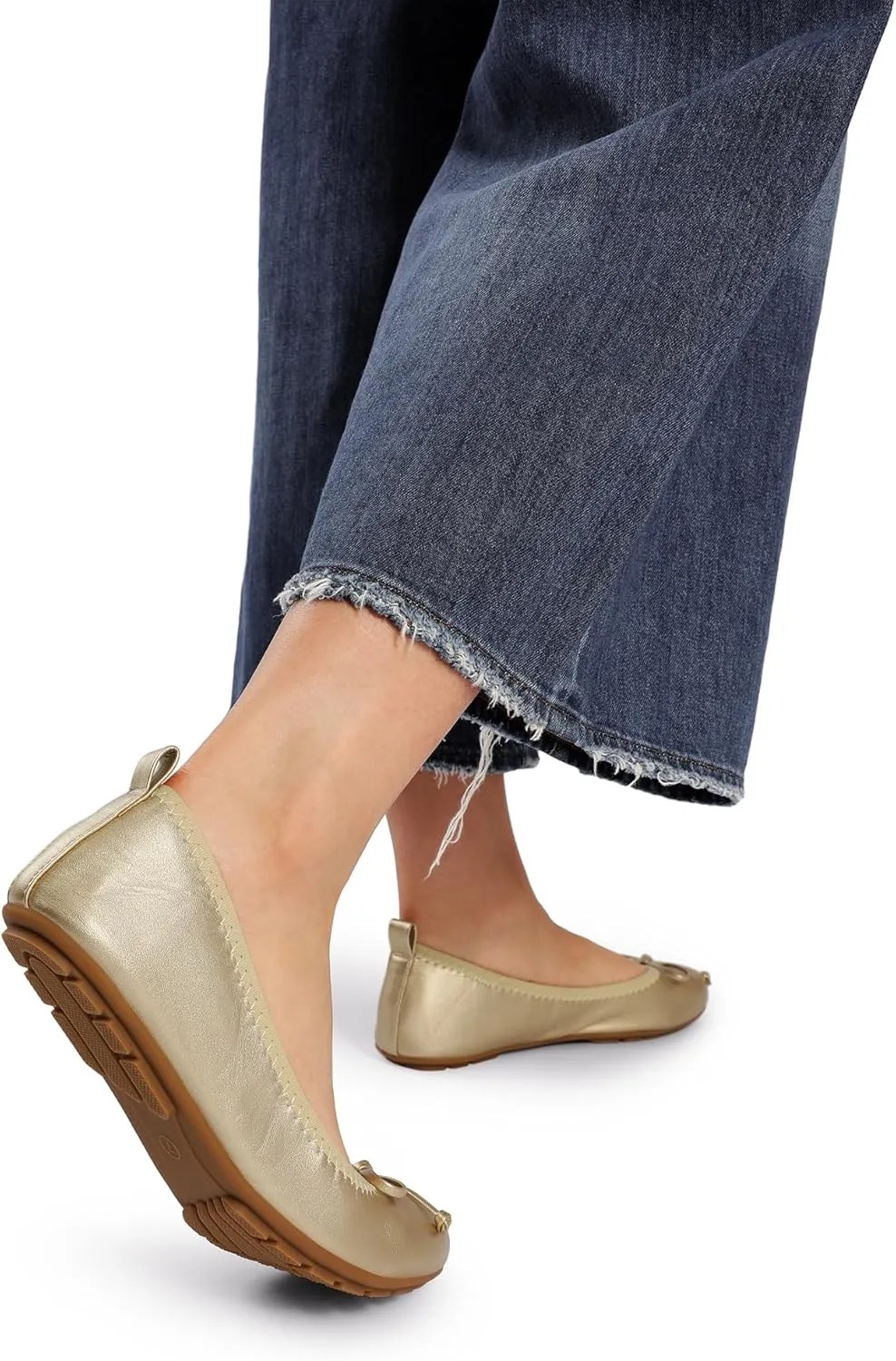DREAM PAIRS Women's Flats, Foldable Ballet Flats for Women, Bowknot Round Toe Comfort Light Weight Slip-On Dress Shoes