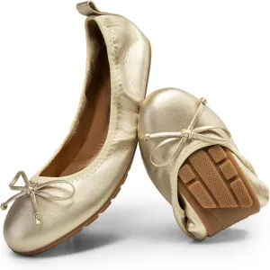 DREAM PAIRS Women's Flats, Foldable Ballet Flats for Women, Bowknot Round Toe Comfort Light Weight Slip-On Dress Shoes