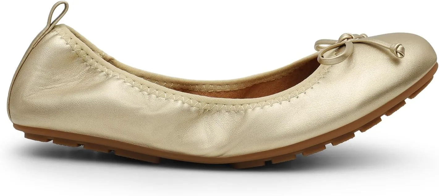 DREAM PAIRS Women's Flats, Foldable Ballet Flats for Women, Bowknot Round Toe Comfort Light Weight Slip-On Dress Shoes