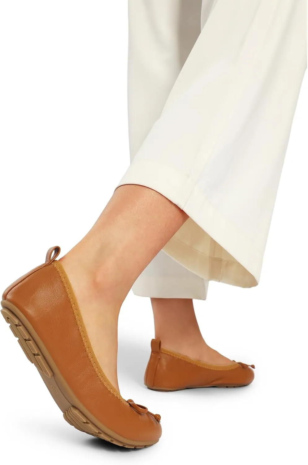 DREAM PAIRS Women's Flats, Foldable Ballet Flats for Women, Bowknot Round Toe Comfort Light Weight Slip-On Dress Shoes