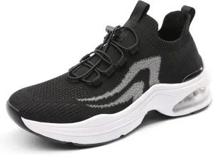 DREAM PAIRS Women's Slip On Walking Sneakers, Air Cushion Tennis Shoes, Slip Resistant Athletic Footwear for Nurse, Casual, Gym Workout